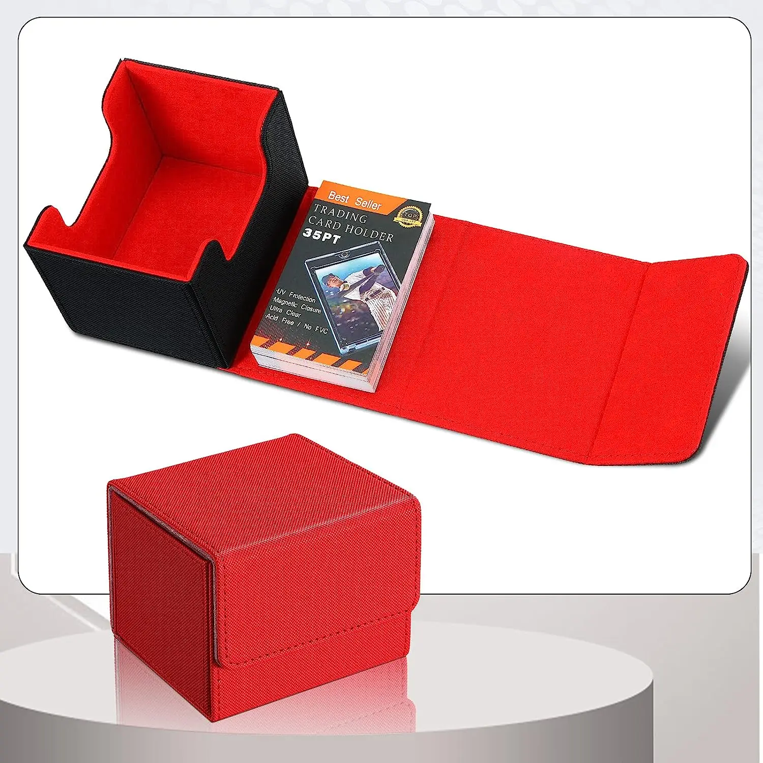 Highend Custom Card Deck Box Yugioh Mtg Trading Card Pu Leather Deck Box Storage Game Card Box