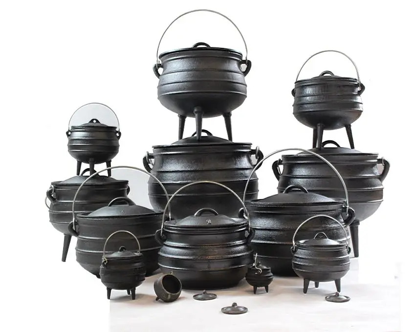 Three Legged Cast Iron Potjie/dutch Oven Cooking Pot Cauldron South African Braai Kitchen Outdoor Cooking