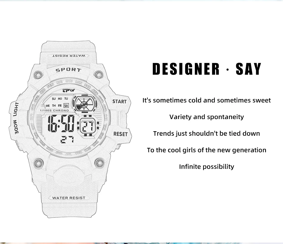 Sport Men Digital Watch 3atm Water Proof Electronic Movement Buy