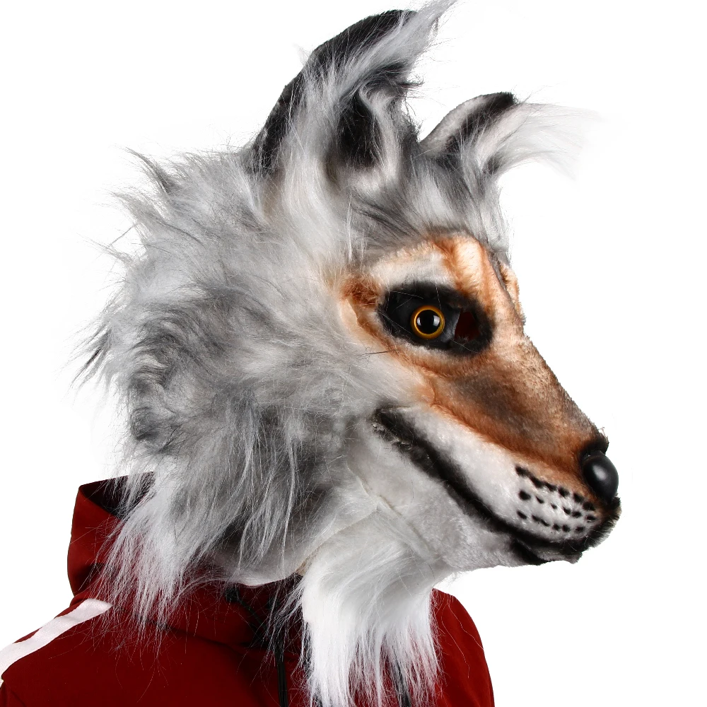 Halloween Costume For Man Wolf Realistic Latex Mask Animal Scared