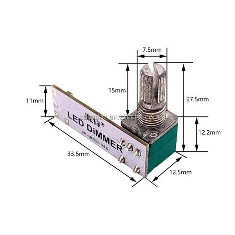 LED Mini Dimmer Module With Stepless Knob - Constant Voltage Dimming Control Board