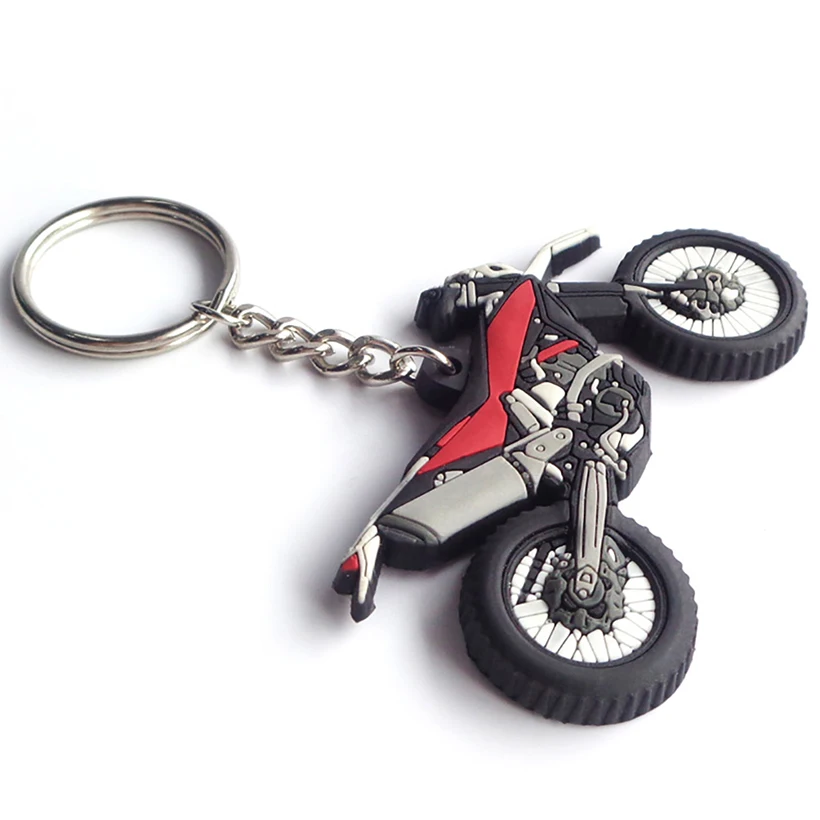 Portachiavi a cerchio con motocicletta e retro da personalizzare