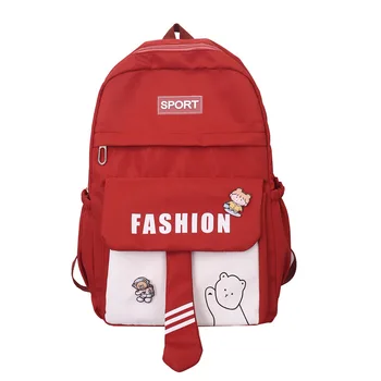 Fashion Casual Teenager Girls Polyester Water-Repellent Backpack 15 Inch Sports School Bags For Travel