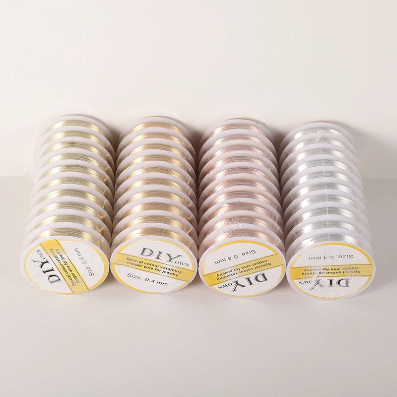 Оптовая продажа медная проволока для творчества аксессуары волос ручной работы изготовления серебряная ювелирная