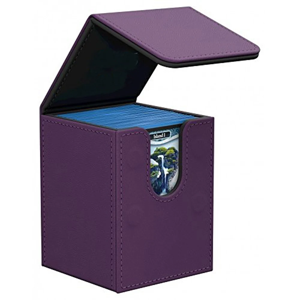 100+ Pu Leather Card Deck Box Case Vertical Leather Game Trading Card