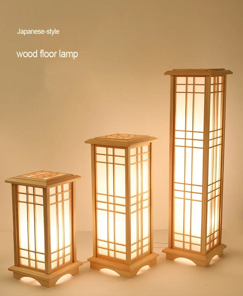 Modern Japanese Style Wooden Floor Lamp Tatami Floor Lamp - Buy Wood ...