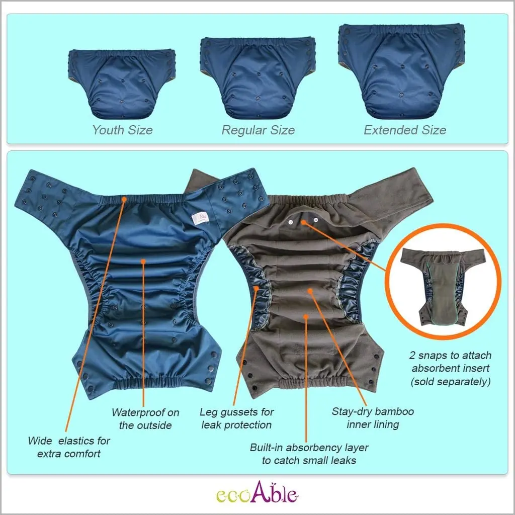Cloth Diaper With Tabs - Incontinence Briefs For Big Kids,Teens And ...