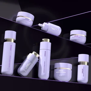 New Design Cosmetic Glass Set 50ml 30ml Pump Bottle 50g 30g Glass Jar Personalized Simple Products for Skin Care Serum