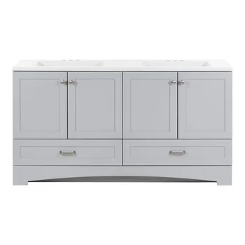2024 Canadian Style Bathroom Vanity With Sink Pearl Gray Modern Vanity ...