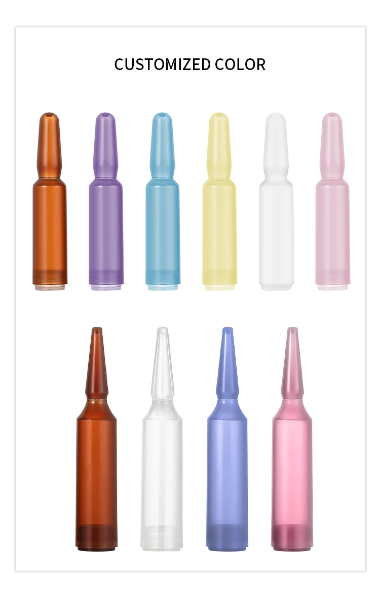 1/2/3/5/10/20ml Plastic Ampoule Bottle Amber Clear Serum Medical