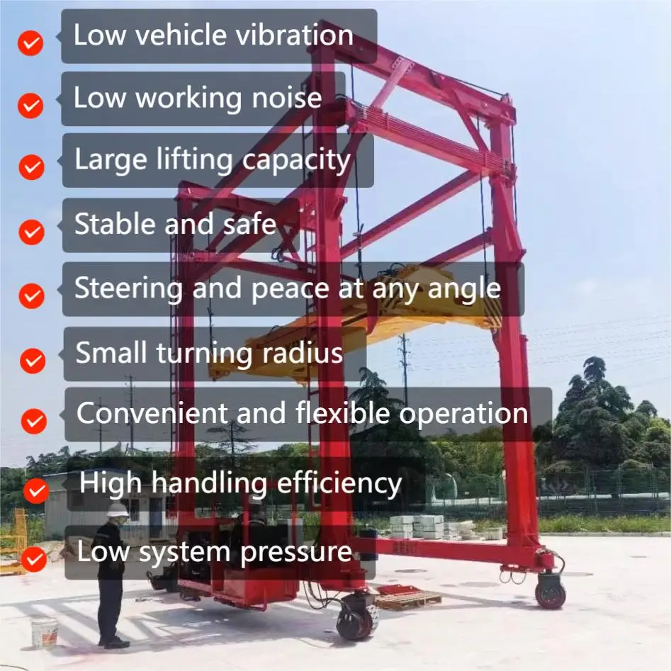 20ft 40ft Mobile Portable Lift Shipping Container Crane Yard Shipping