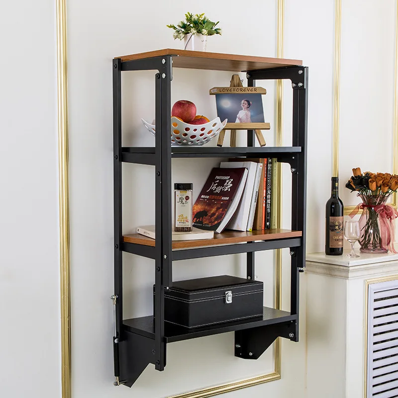 HOMEMORE Space-saving Adjustable Telescopic Multifunctional Wall-mounted Folding Table Small Space Storage Rack