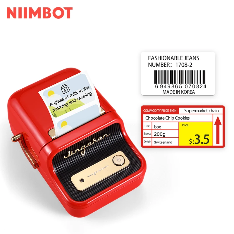 1 Étiquette Gratuite] Imprimante D'étiquettes Niimbot B21 BT