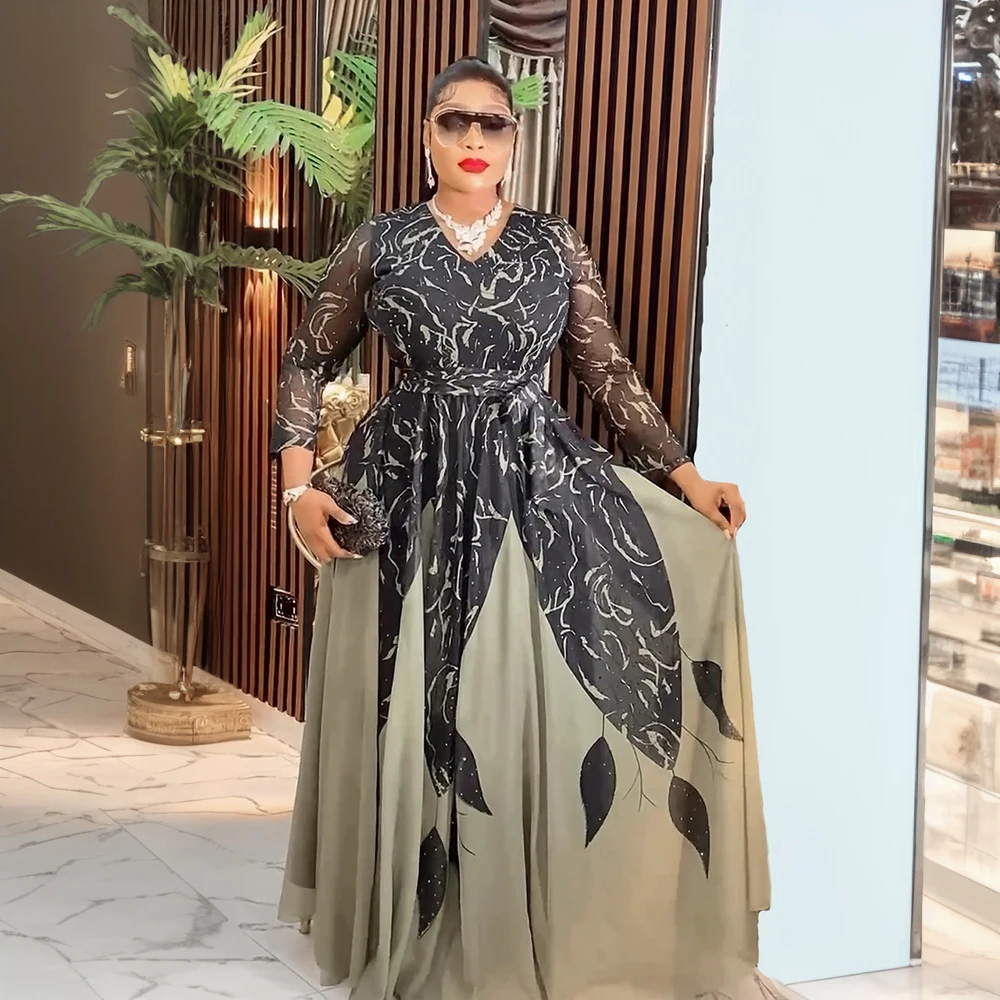 green emerald velvet dress Amazon.com: ERFMFKL Women African Ankara Style Dresses V Neck Robe Puff  Sleeve Belt Long Print Party Dresses 1511 L : Clothing, Shoes & Jewelry main image 1