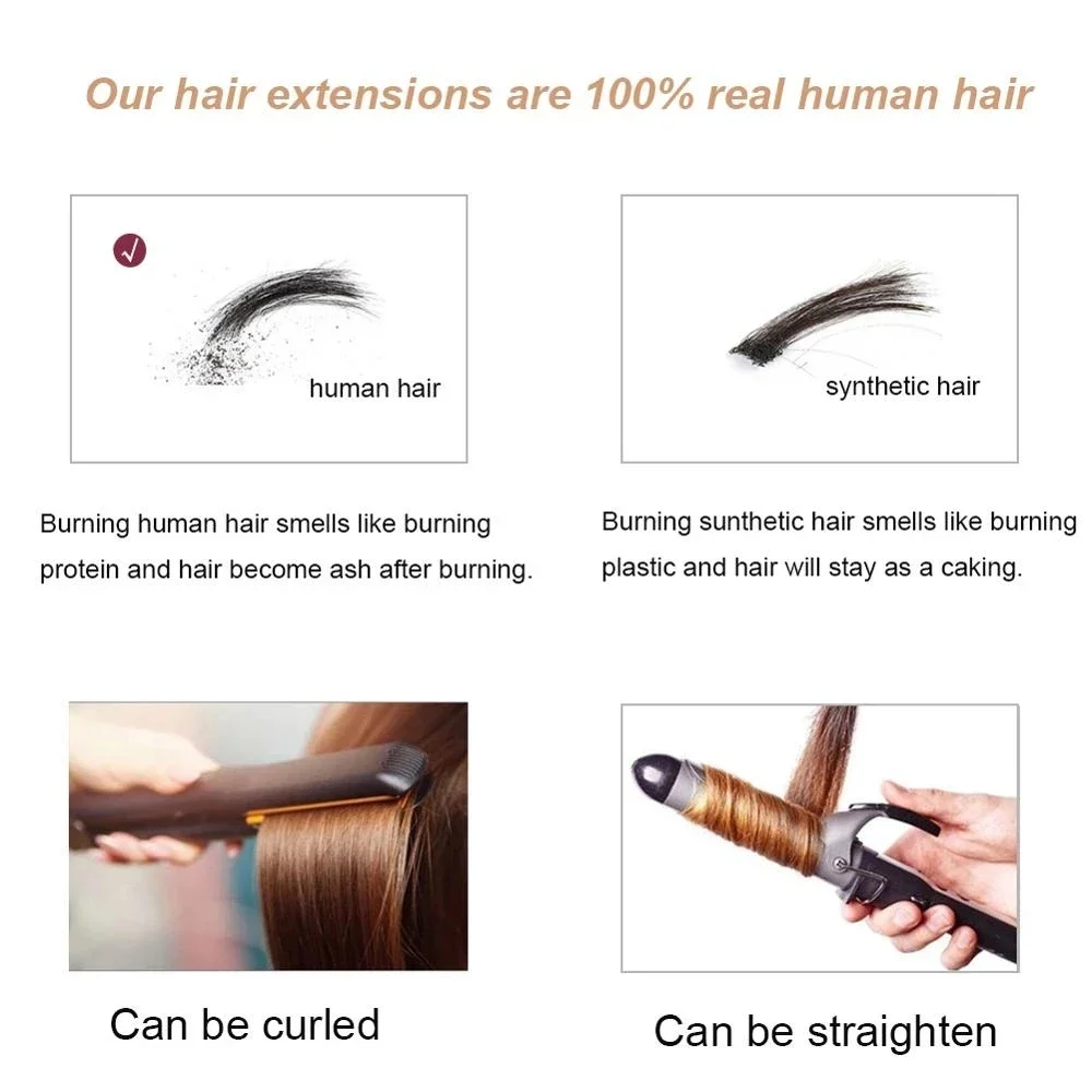 40 pezzi nastro in estensioni per capelli umani Kinky lisci trama della pelle adesivo invisibile grossolano Yaki capelli colore marrone_voghion.com