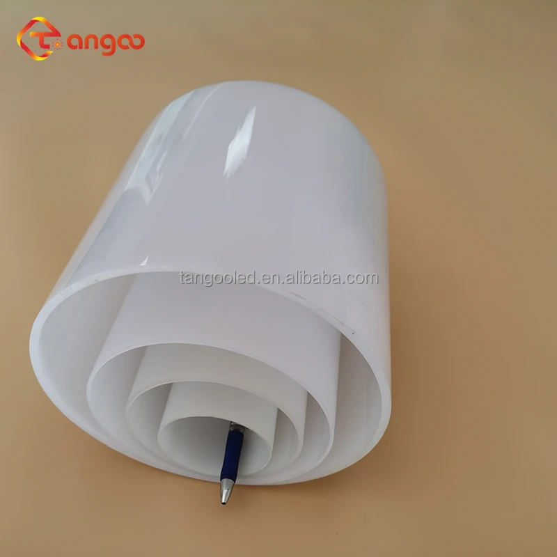 Polycarbonate Led Light Diffusing Tubes Milky White Color or Transparent Plastic Round Diffuser UV Resistant Anti-yellowing