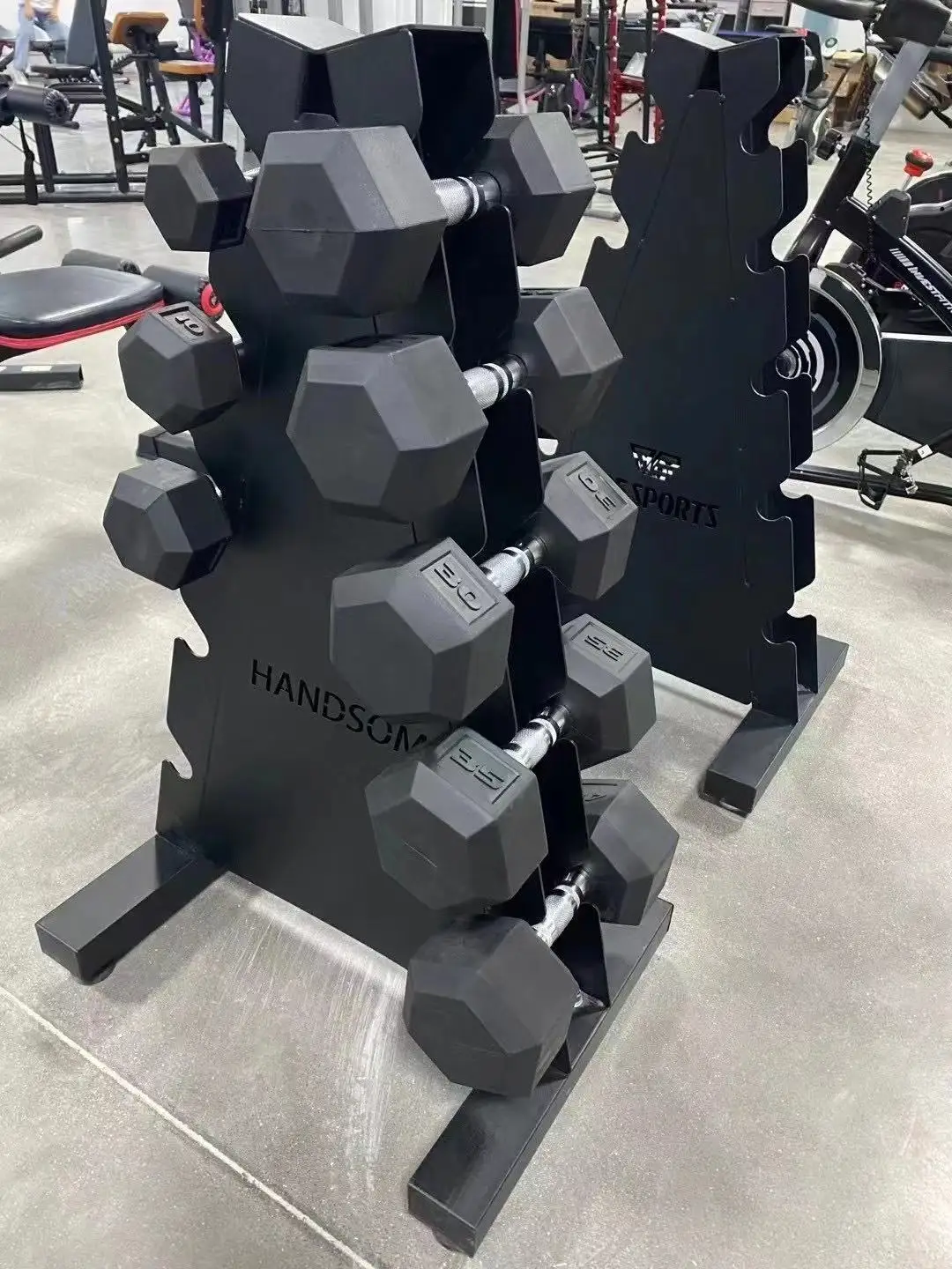 Оборудование для фитнеса, резиновые гантели, свободные весы, набор резиновых Шестигранных гантелей