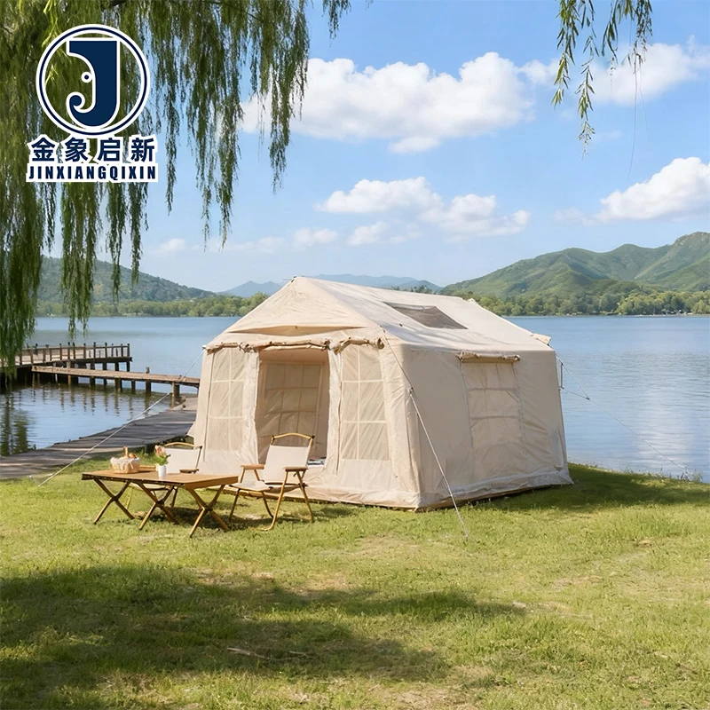 PVC Waterproof Inflatable Camping Tent with Automatic Opening for Four-Season Emergency Use-PVC inflatable tent