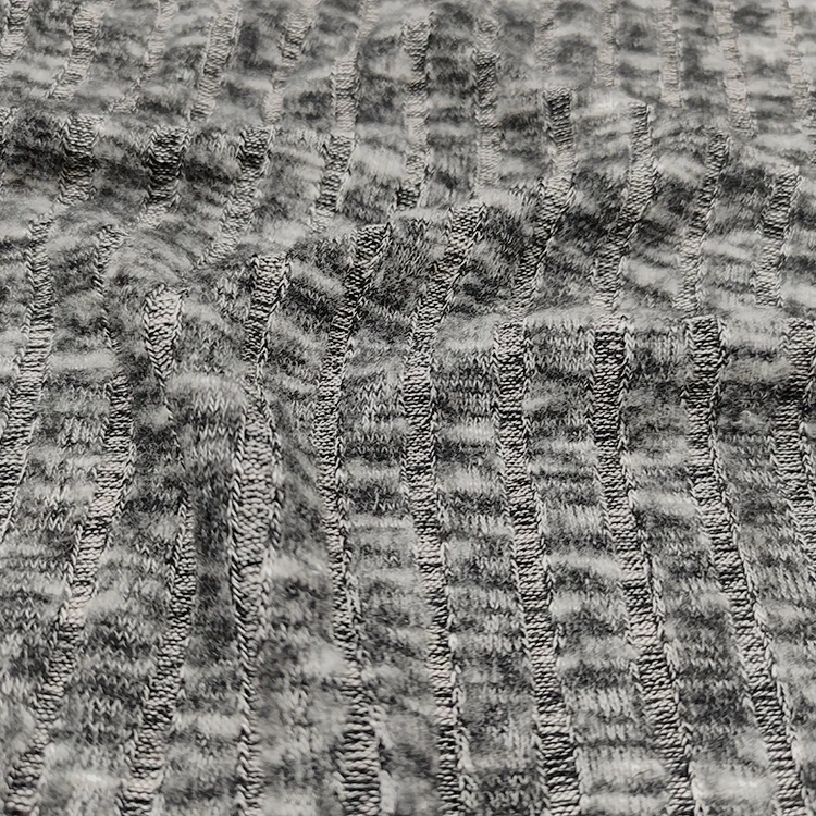 New Style Knit Ribbed Fabric , Customized Colors Stretch Rayon Polyester Brushed Rib Fabric for Sale/ supplier