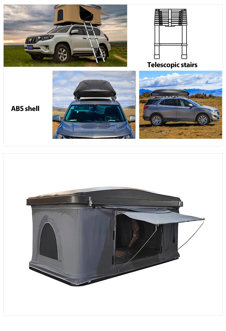 Drunkenxp Abs Shell Material Straight Bracing Type Roof Tent Camping