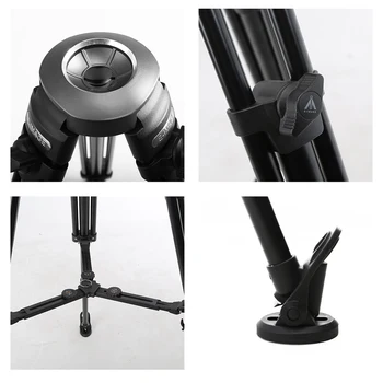 E-IMAGE EK630 Professional 66-Inch 75mm 170cm Bowl Size Camera Video Fluid Head LED Ring Light Tripod product image
