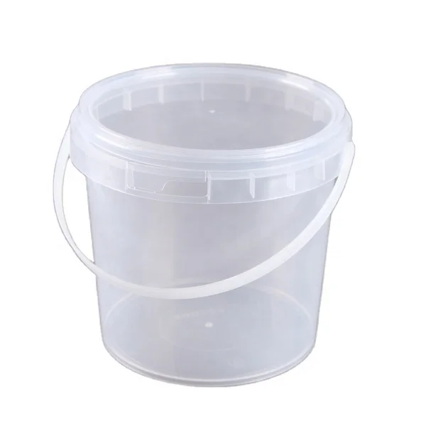 Transparent Plastic Bucket with Handle and Lid Good Sealing Storage  Container Portable Laundry Condensation Bead Storage Box