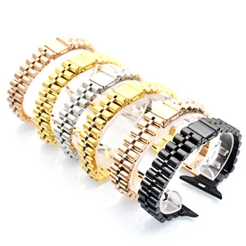 Charming Replacement Inter Shining Stainless Steel Ladies Watchstrap for apple Smart Watch Band