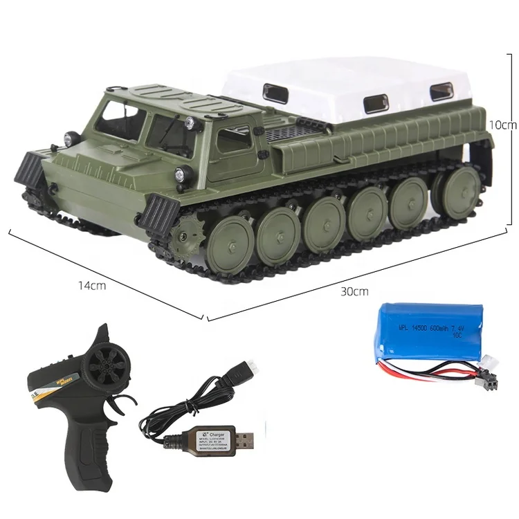 WPL E-1 RC Military Truck Crawler Tracked Car - 1:16 Scale
