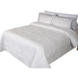 Rancho New Floral Embroidery Bedspread Set Printed Quilted Bedspread for US and Euro Market
