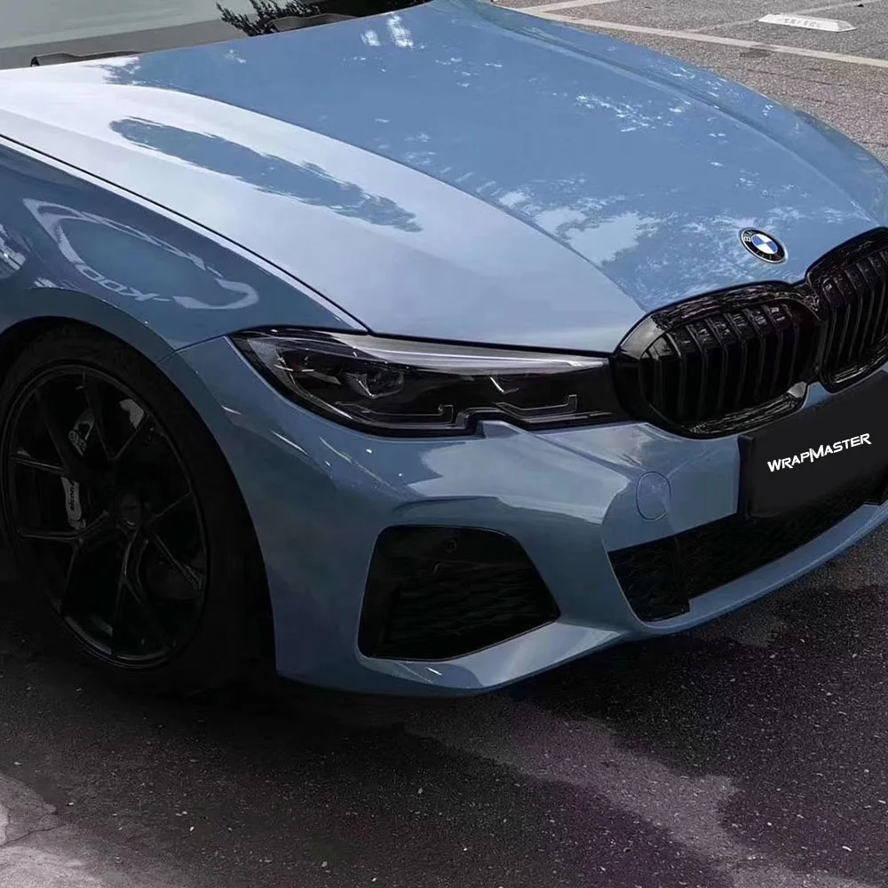WRAPMASTER 1.52*17m Sticker Super Gloss Crystal China Blue Car Vehicle Wrapping Film Wrap Vinyl