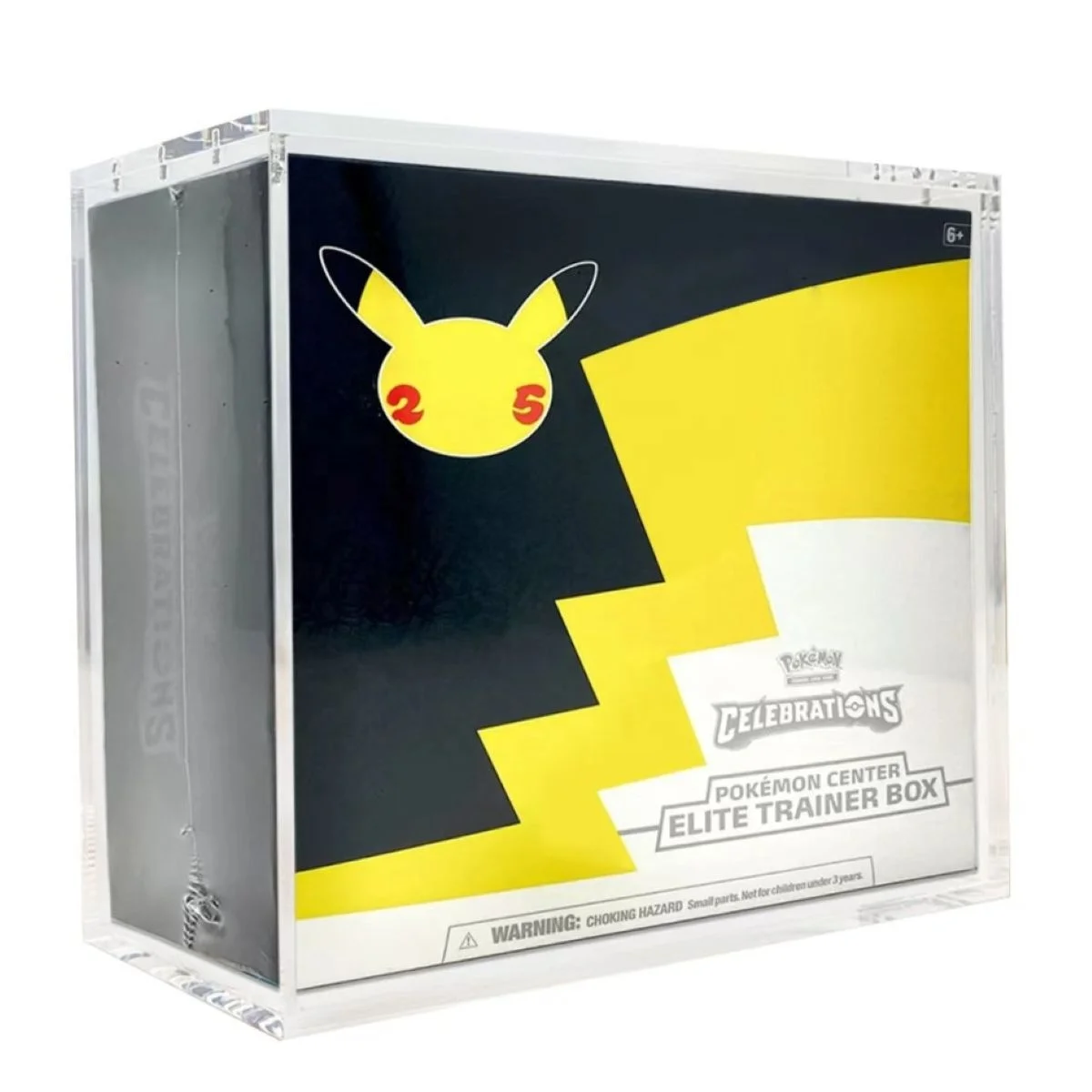 Acrylic Pokemon Center 25th Anniversary ETB Display Case Dustproof Trading Card Game PTCG Collection Acrylic Protector Box