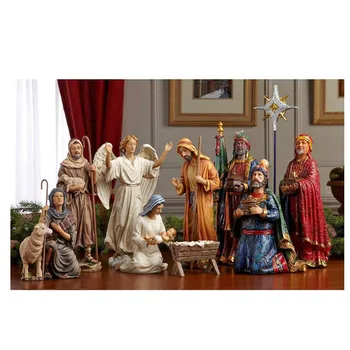 Polyresin/resin Nativity Scene Set Set Of 11 Nativity Figurines With ...