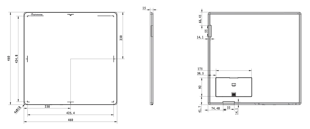 High Quality Medical Surgery Mobile X Ray Wireless Wire Flat Panel Detector for Human Use manufacture
