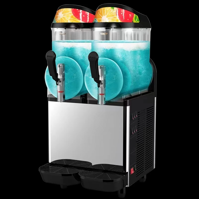 3 Tanks Ice Slush Machine Snow Melting Commercialfrozen Drink Slush Machine