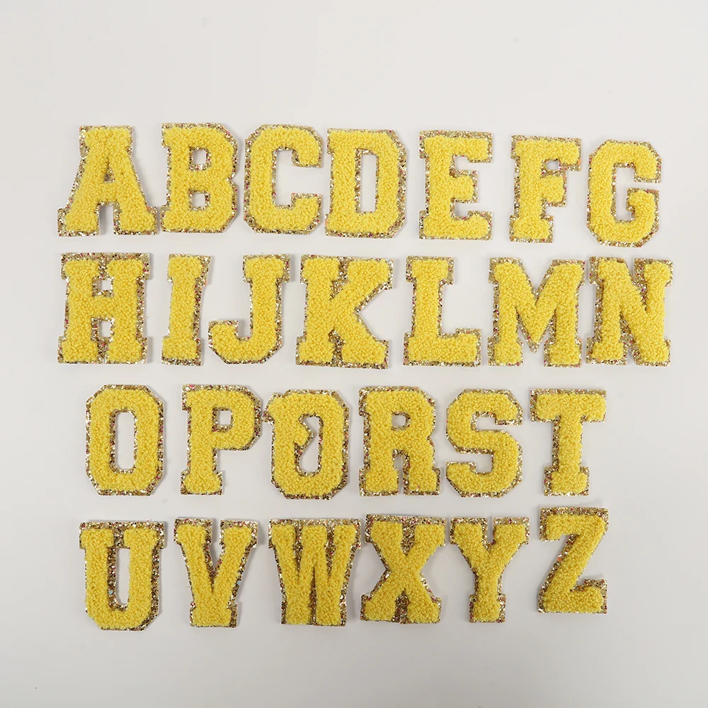 Stock Bling Self Adhesive Embroidery Patch Sets 26 Letters Az Directly