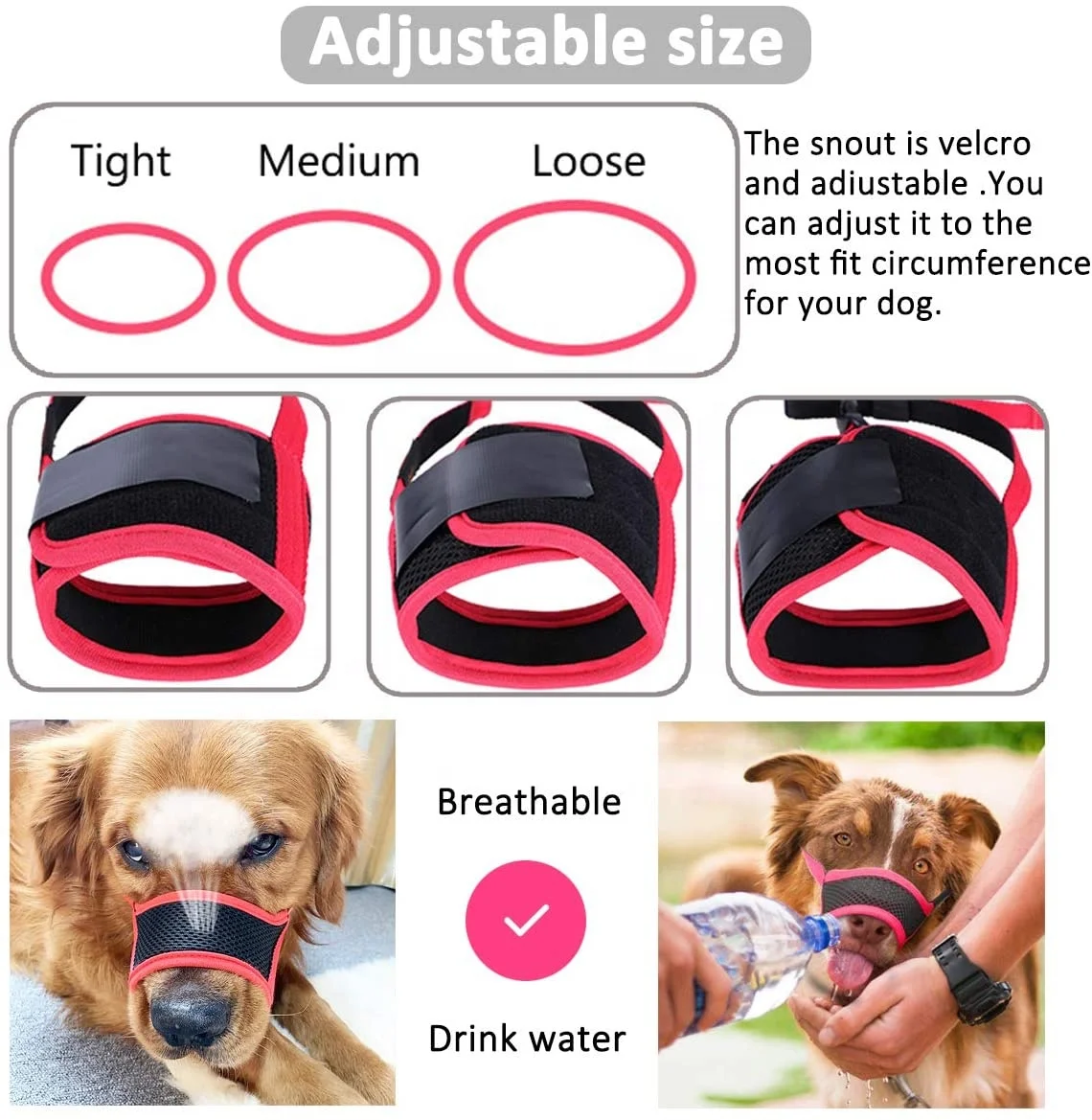 Soft Nylon Muzzles Anti-Biting, Adjustable, and Comfortable