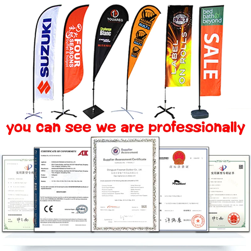 Windless Full Curve Top Advertising Banner Feather Swooper Flutter Flag