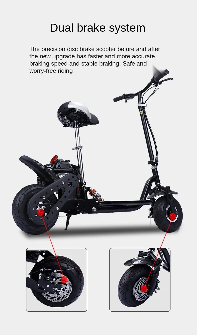 High Quality X5 Mountain Gasoline Scooter 4stroke 49cc 50cc Gas