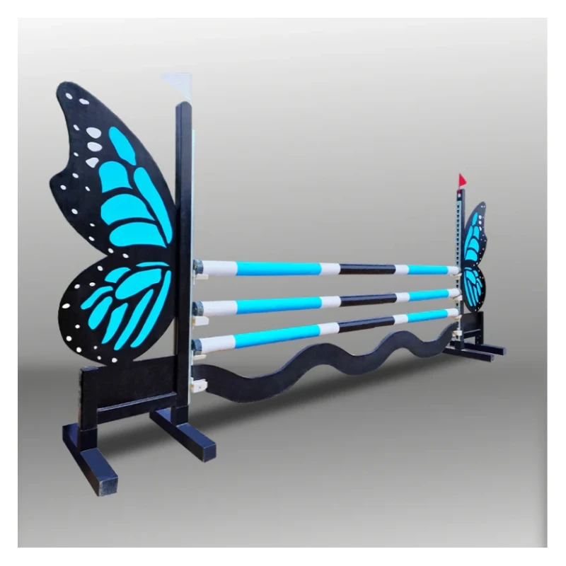 Tianyun High Quality 1.7m PVC and Aluminum Equestrian Training Jump Block Western Jump Stand Hot Sale Horse Jump Stand