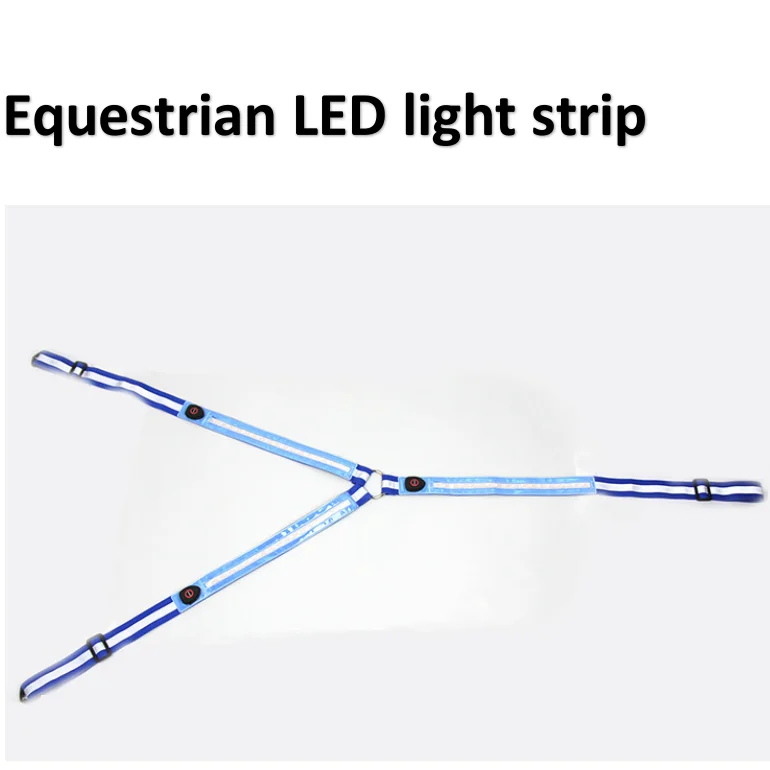 2021 New Product Led Flashing Driving Harness Breast Collar Horse Outdoor Sporting Goods Led Reflectrive Horse Chest Strap