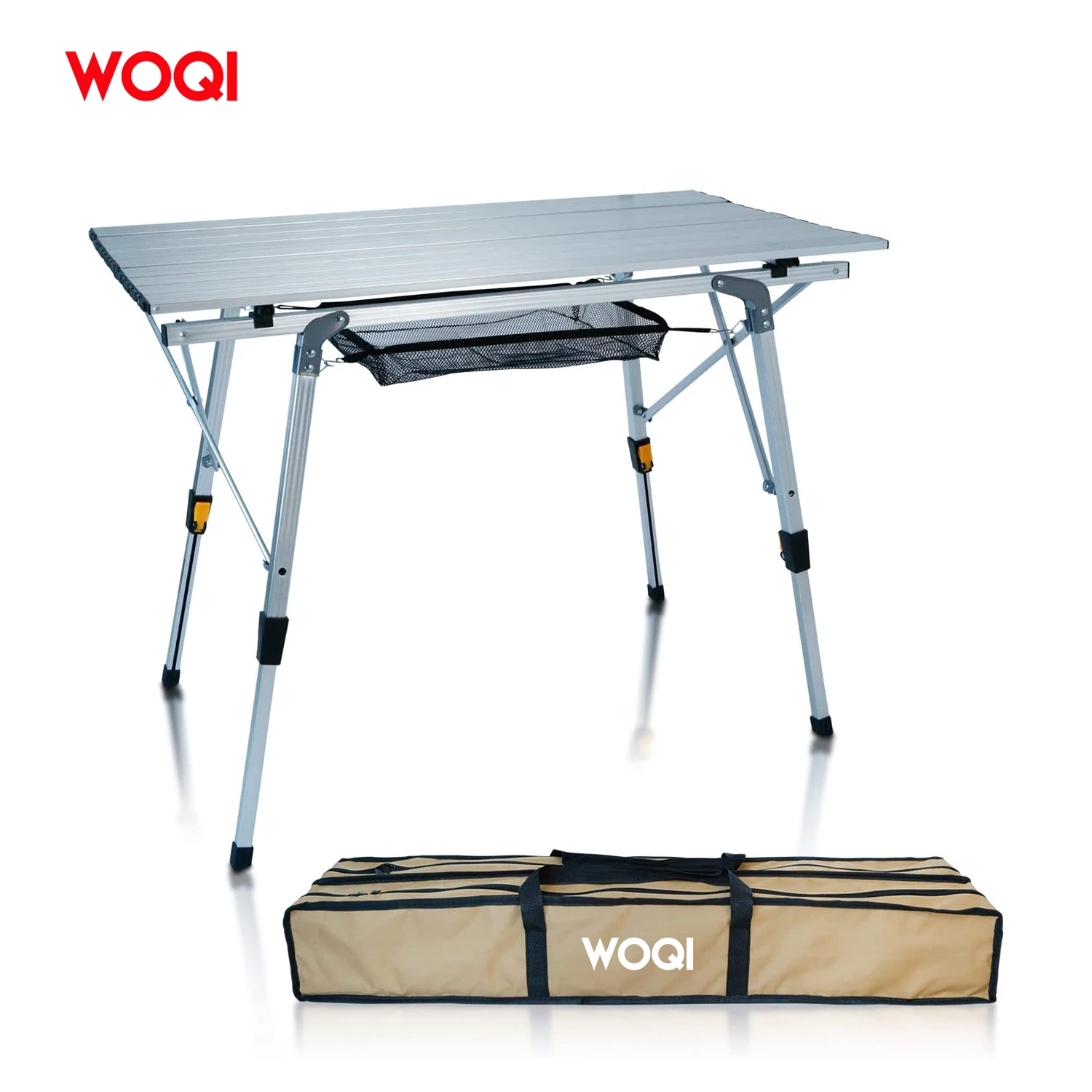 Outdoor Folding Portable Picnic Camping Table, Aluminum Roll Up