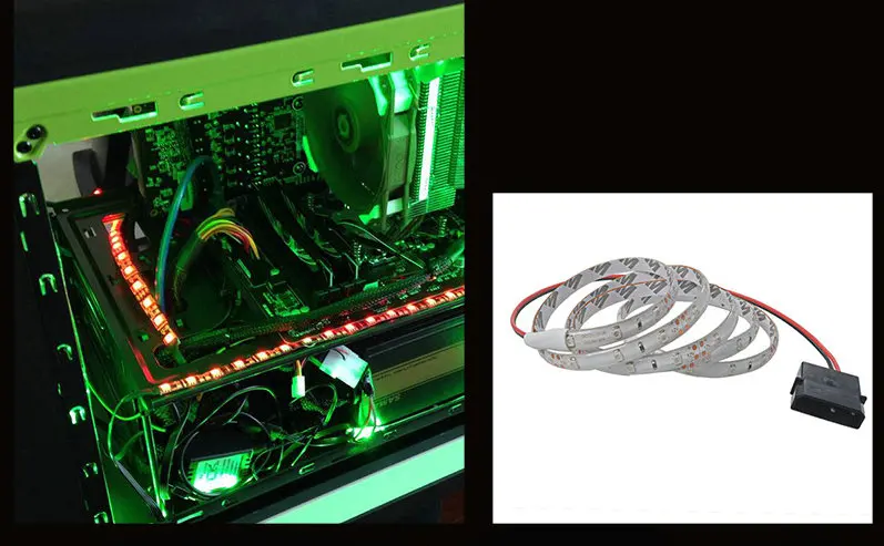 12V RGB LED Strip Light pc case Computer Case Molex Connector Header gamer lamp 