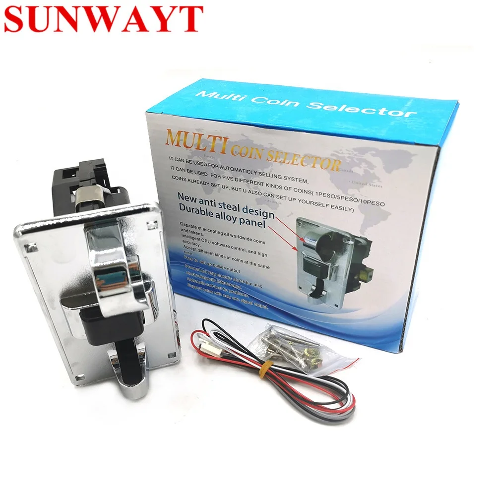 제조업체 도매가 636 자판기 프로그래밍 가능 CPU 멀티 코인 수납기 선택기 금속 패널 포함