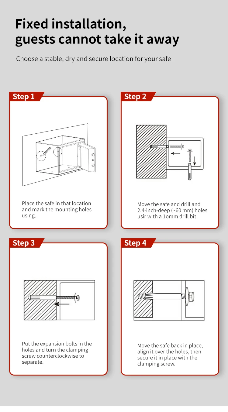 CEQSAFE China Professional Customized Portable Steel Small Deposit Hotel Safe Box for Money manufacture