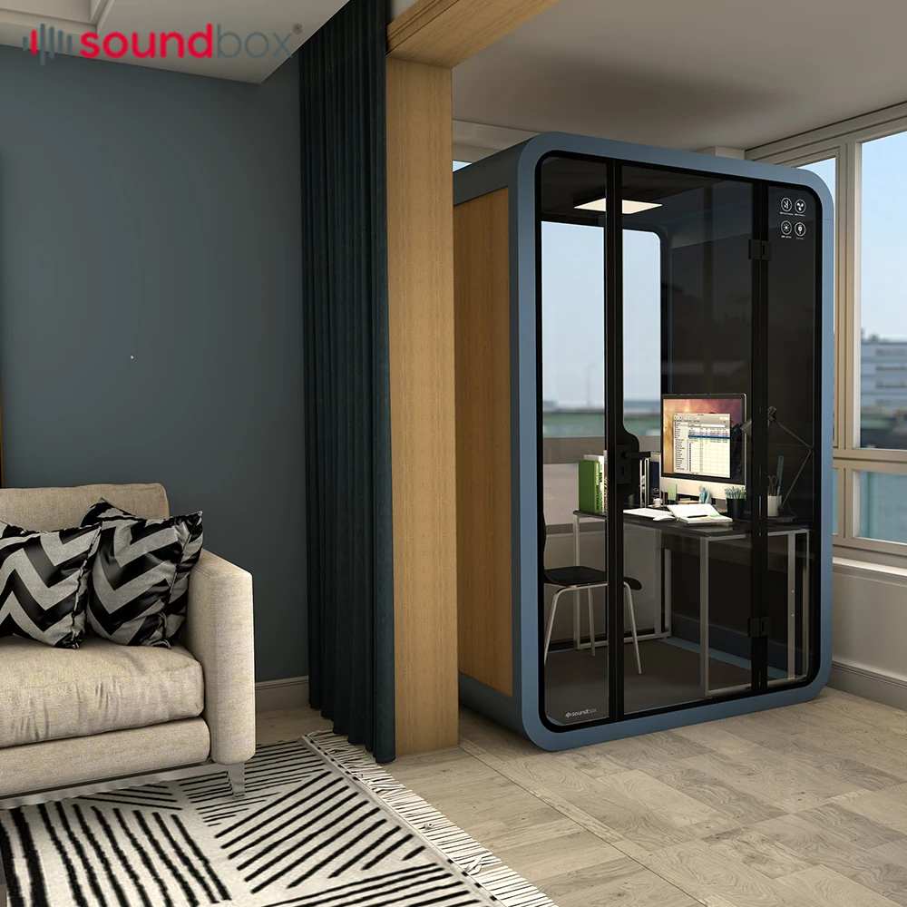 2 Person Soundproof Booth for Office Modern Private Silence Office Booth Chat Office Pod