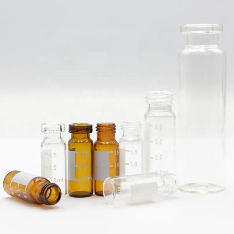 HPLC Chromatography Instrument Gorosilicate Glass Headspace  Autosampler Sample Vials for Laboratory