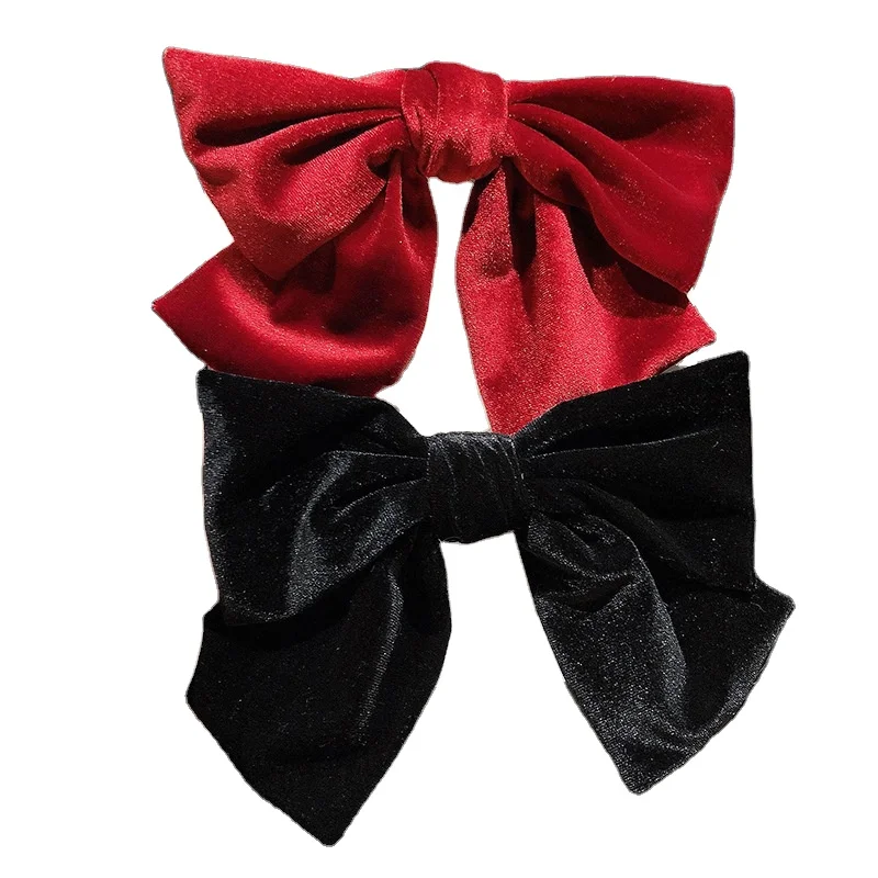 Fluwelen Strik Met Clip Vrouwen Meisjes Elegante Haarspelden Fluwelen Strik Met Clip Vrouwen Meisjes Elegante Haarspelden