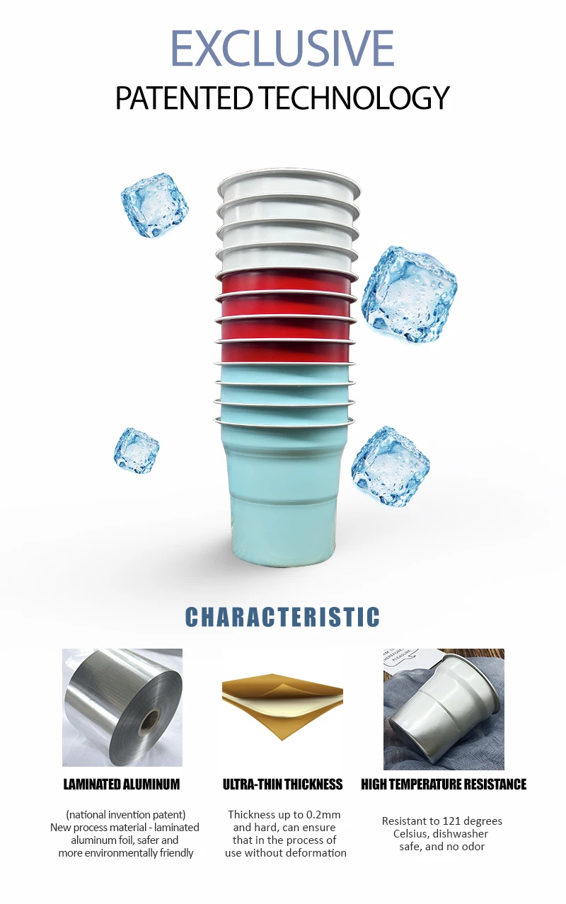 aluminum cup features display
