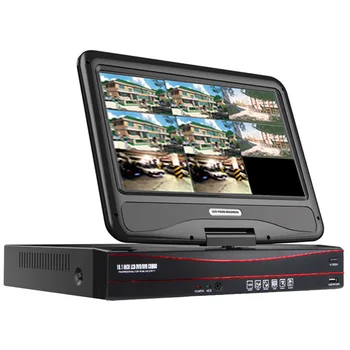 10.1インチLCD DVRコンボ Xmeye 5MP H265 4 Channel DVR with 8ch XVR & 10inch Screen