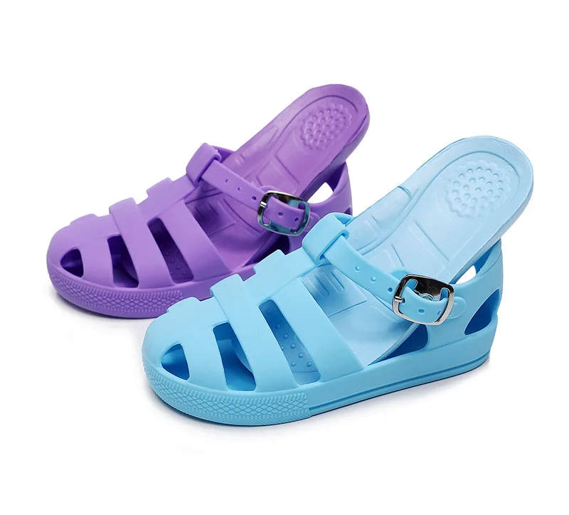 PVC Sandals Kids Shoes Girls Jelly Shoes EVA Newest Colorful Classic Soft  Sole Casual Toddler Soft Beach Custom Material